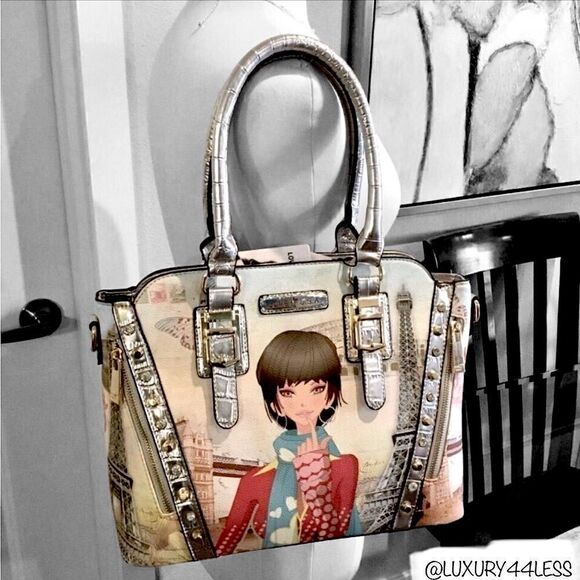 LOVEĀ USAāHANDBAGāSILVER/GOLDāSHOULDERāBAGāTOTE - Picture 3 of 16